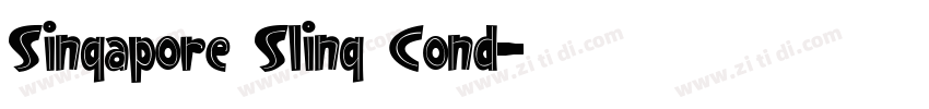 Singapore Sling Cond字体转换